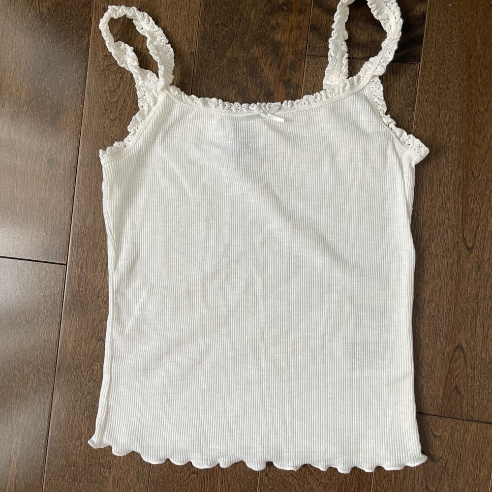 H&M Cream Ribbed Camisole